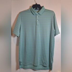 RLX Ralph Lauren Golf Polo Shirt Men's‎ Size Large Performance Green Striped